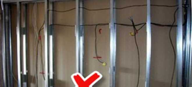 Сменяемая электропроводка в гипсокартоне